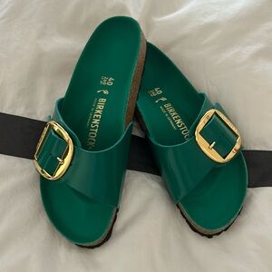Green Birkenstock Madrid big buckle